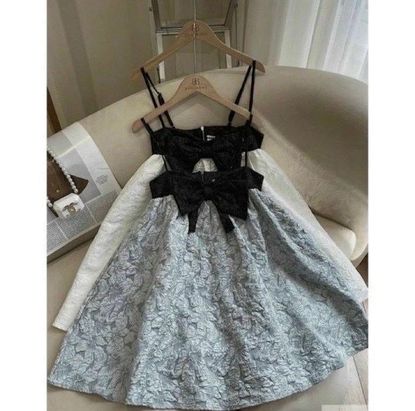 Đầm Nữ 2 Dây Babydoll Buộc NƠ Váy Hai Dây Công Chúa Bánh Bèo Đen Trắng -  Loại Đẹp - Đầm, váy nữ | ThờiTrangNữ.vn