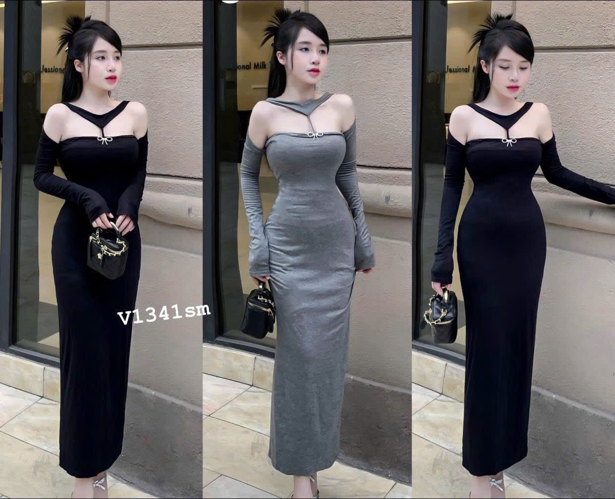 Đầm thun họa tiết mickey ôm body dáng dài 2 dây thắt! | Shopee Việt Nam